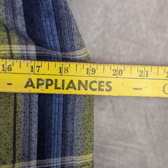 Stetson XL Plaid Cotton Dress With Snaps And Ruffles - Picture 10 of 10